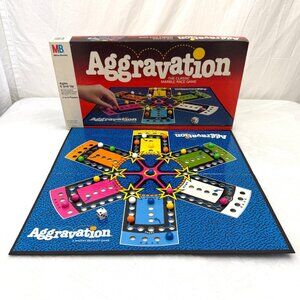 Vintage 1989 Aggravation Classic Marble Race Game Milton Bradley 100% Complete